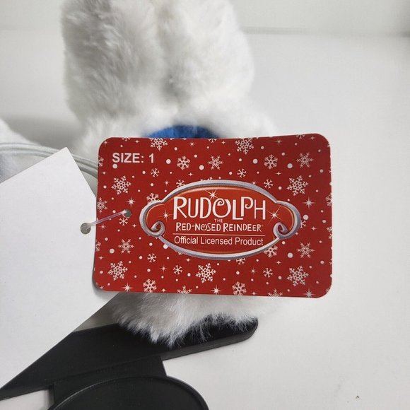 Rudolph Red Nosed Reindeer Slippers Abominable Snowman Sz 1 Christmas Toddler - Picture 8 of 16